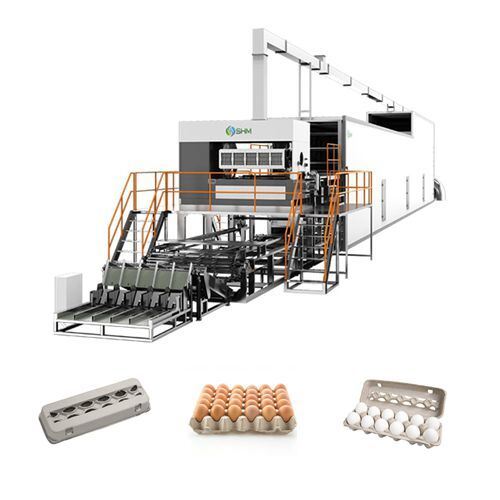 Volautomatische papieren eiertray die machine maakt | 3000–10000 stuks/uur productielijn voor eiertrays | SHM